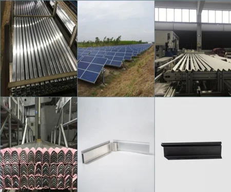 Solar panel support frames aluminum profiles  for pv solar module