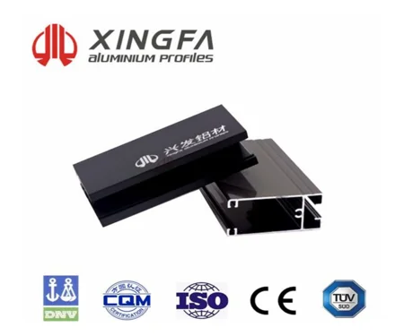 Powder Coated Black Aluminium Extrusion